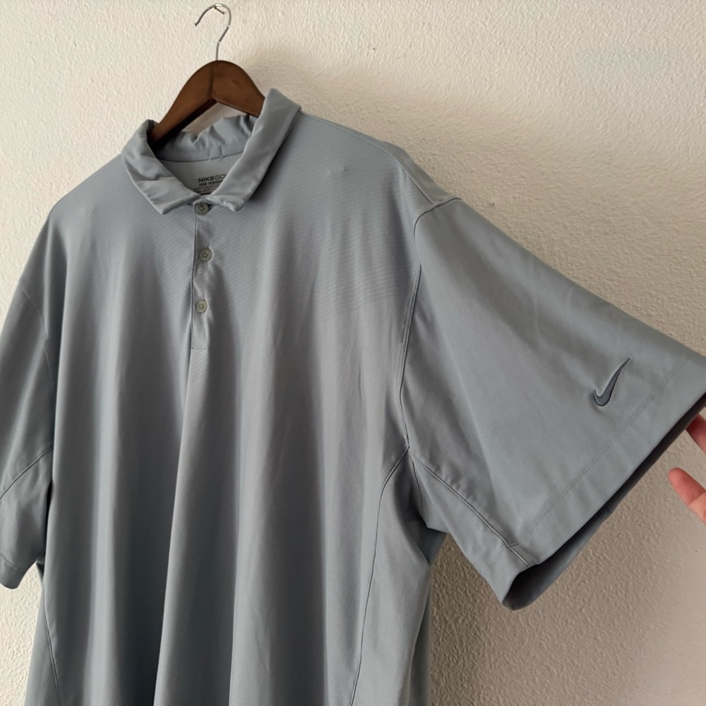 Nike Golf Tour Performance Polo Sporty XXL Blue Gray Dri FIT Athleisure Mens - Picture 4 of 10